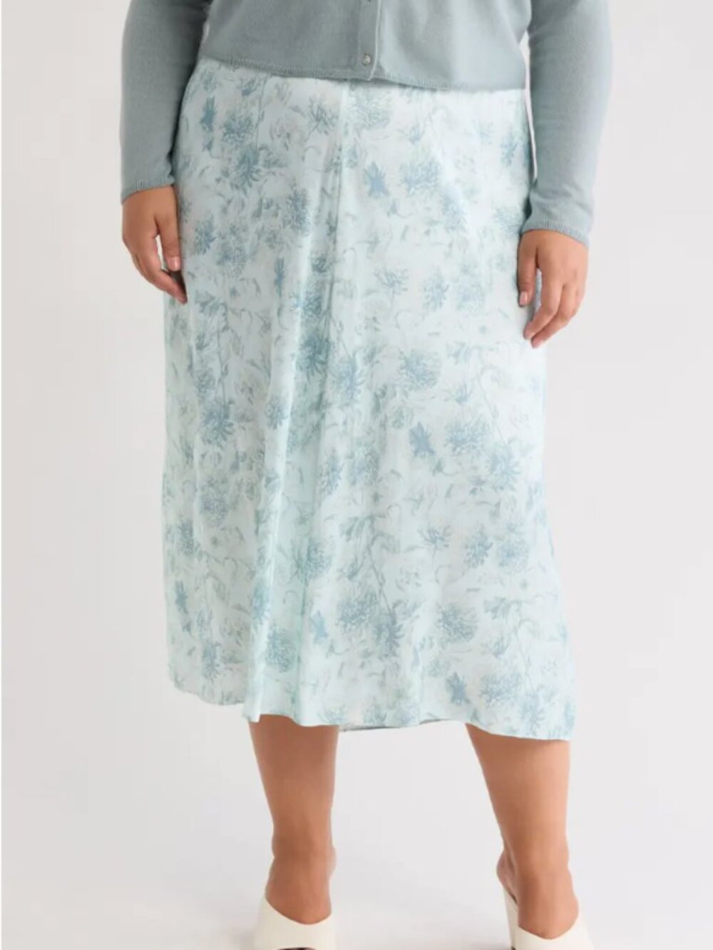 NWT Vince Light Green Dahlia Pleated Satin Skirt 18W